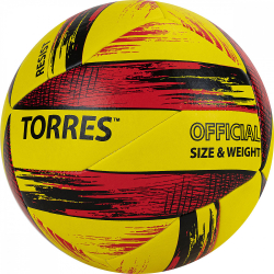 Мяч волейбольный Torres Resist р.5 синт. кожа желто-красно-черный V321305