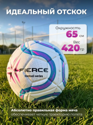 Мяч футбольный TechTeam Fierce №5 белый