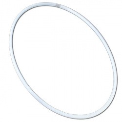 Обруч гимнастический пластмассовый 85 см (аналог Сасаки) 252,5 г белый OBGS252